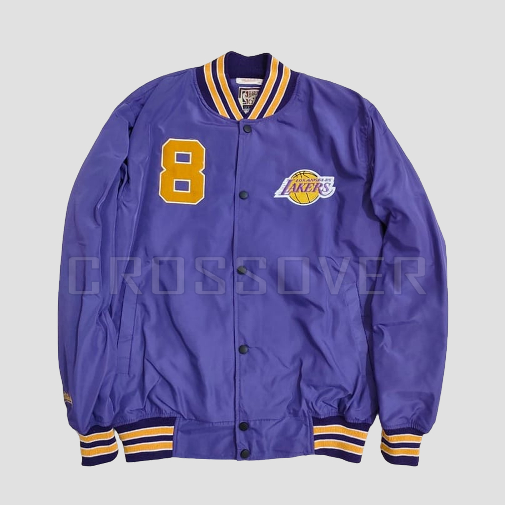 Jaket Varsity Original Baseball Basketball Lakers Ungu TM NBA Premium
