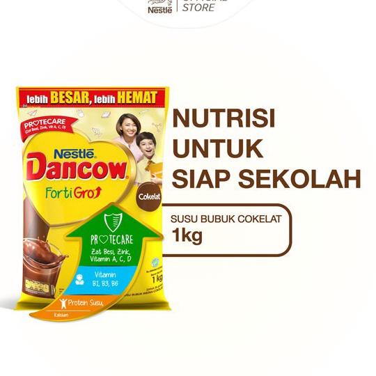 

ORIGINAL DANCOW Fortigro Susu Bubuk Susu Anak Coklat Pouch 1kg