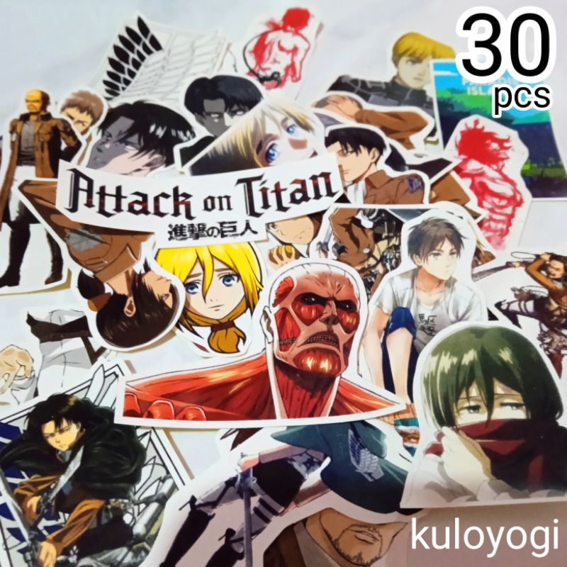 

Stiker Attack on Titan Sticker set 30pcs Stiker Anime AOT