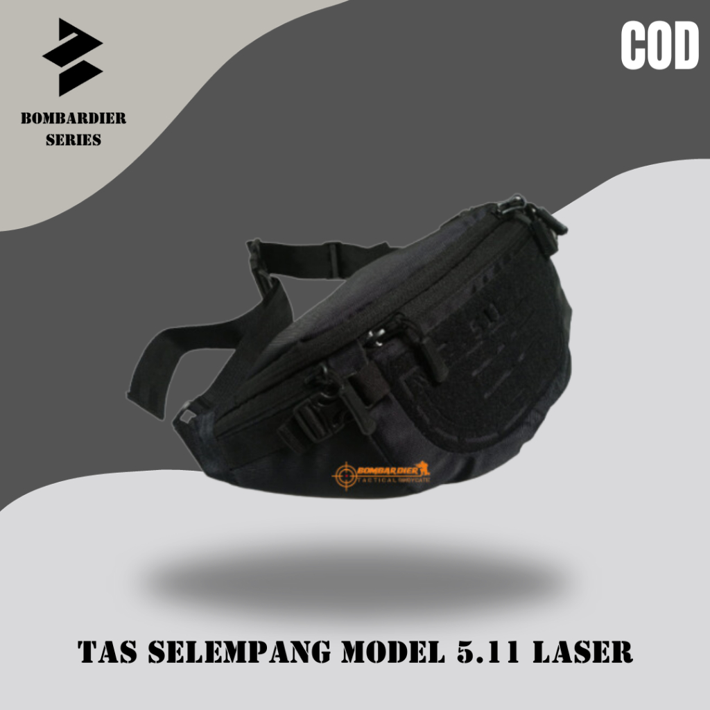 Tas pria selempang Model 511 / Tas Pinggang Waist Bag Import / Tas Pinggang Tactical Outdoor Tactical 5.11 Laser