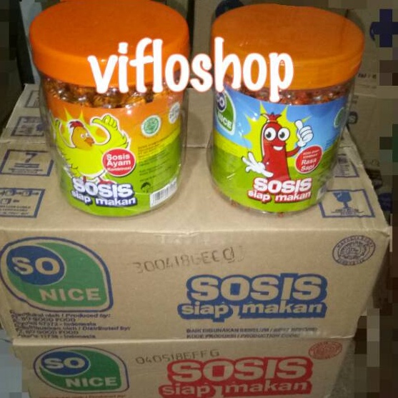 

Stok terbaru Kardusan Eceran Sosis So Nice Siap Makan Ayam Sapi Toples 24 pcs