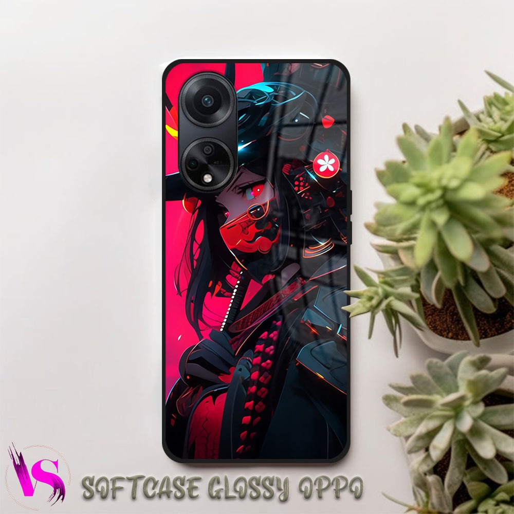 Softcase Glossy Oppo A17 A17K A18 A38 A58 A78 A98 4G 5G |VN29| Case Kilau HD Silikon Glossy Softcase Premiun Mika Kesing Pelindung Hp Anime Kawai Girl