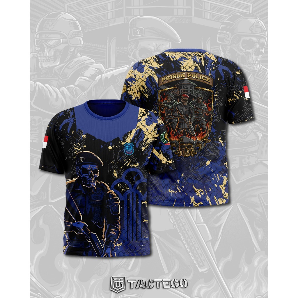 Jersey Tactical loreng Custom Dryfit Lengan Pendek | Full Printing Premium