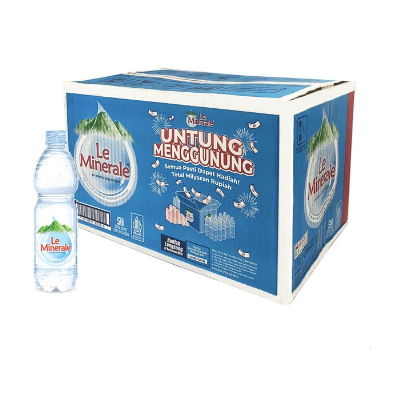 

[ Karton Botol Tanggung ] Le Mineral 600ml 1 dus isi 24 botol