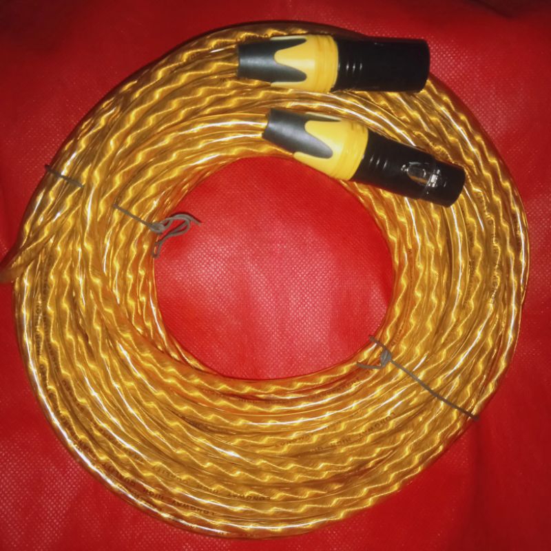 kabel mic stereo panjang 20meter serabut tembaga isi 3 tranfaran