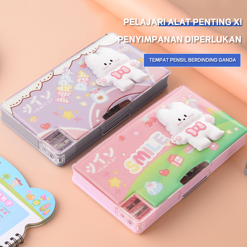 

Kotak alat tulis multi -fungsional berukuran besar/gaya lollipop/kotak gaya kelinci putih kecil/kotak alat tulis magnetik