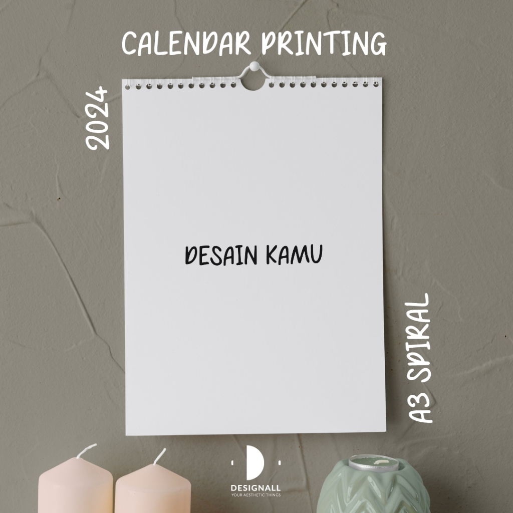 

Designall Kalender Dinding Custom 2024 A3 Spiral KY