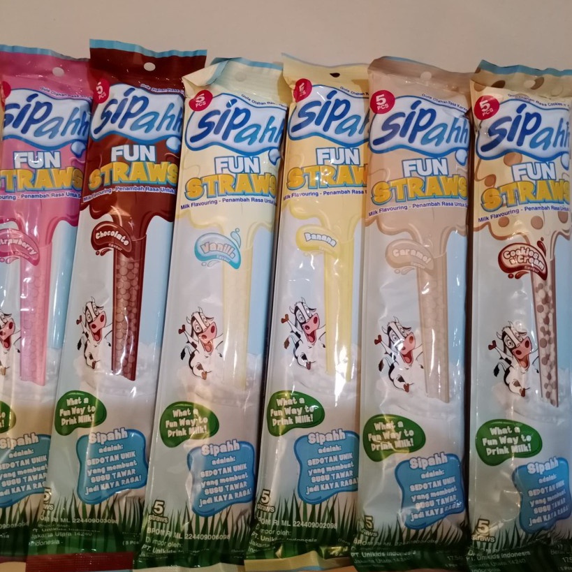 

Terlaris Sedotan Sipahh Fun Straws Sedotan Rasa isi 5