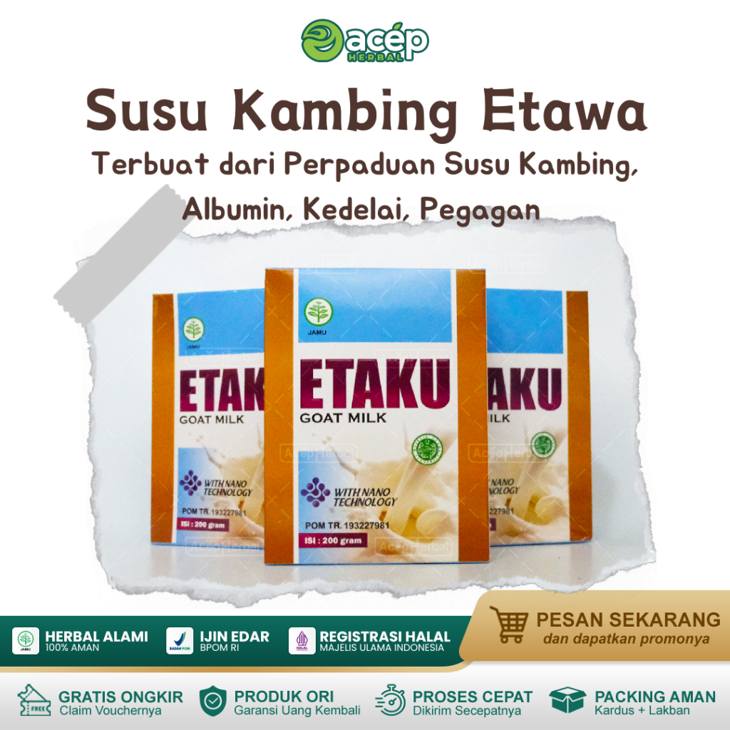 Susu Kambing Etawa Bubuk 100% Produk Asli Solusi Untuk Mengobati Diabetes Anemia Darah Rendah Osteop