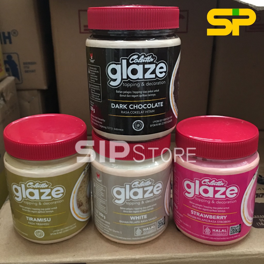 

COLATTA DIP GLAZE 250 GR / COLATTA GLAZE 250 GR (DARK / VANILLA / TIRAMISU / GREENTEA)