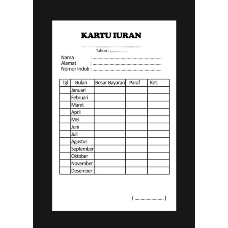 

KARTU INFAQ ANAK/SANTRI