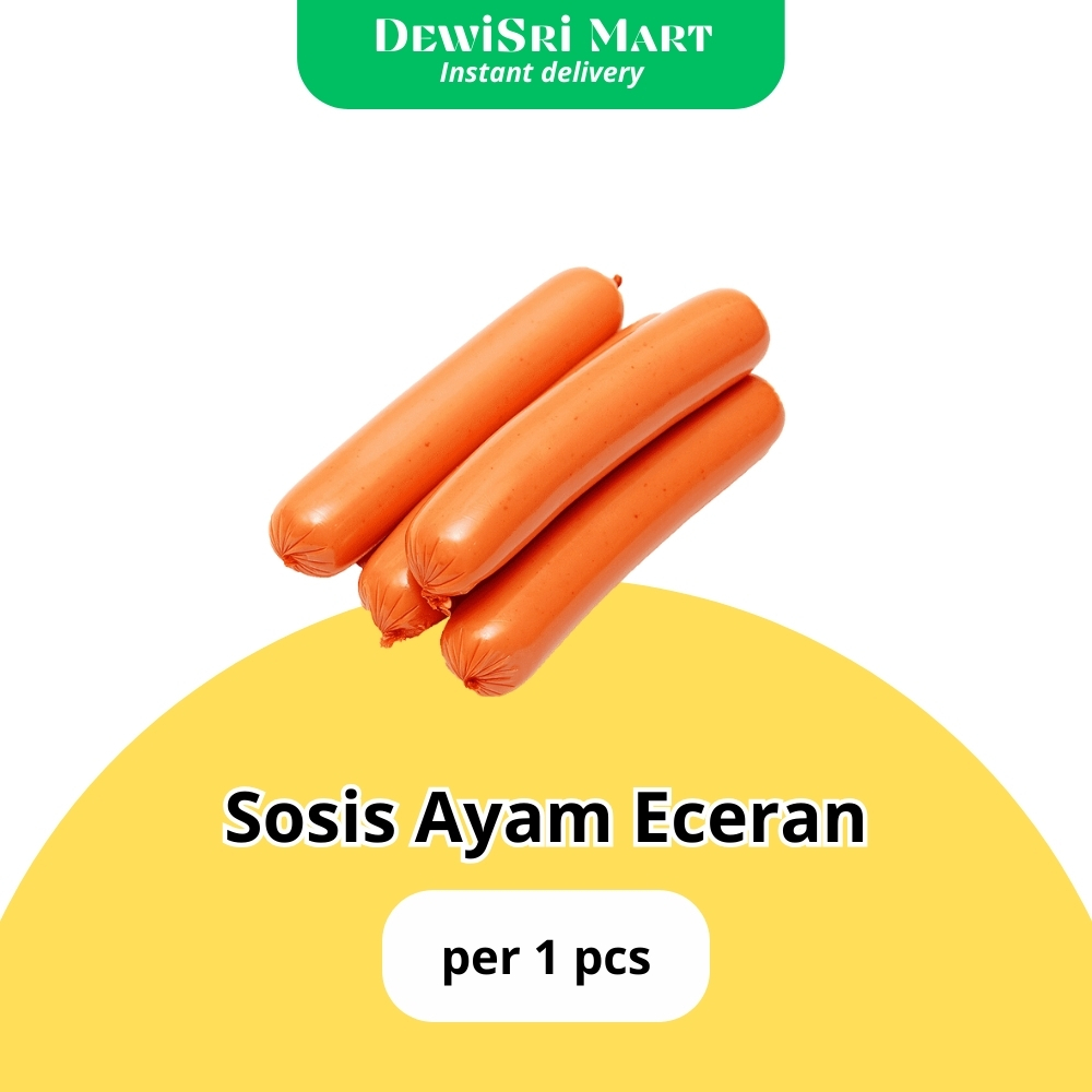 

Sosis Ayam Mentah Eceran per 1 pcs - Dewi Sri Mart