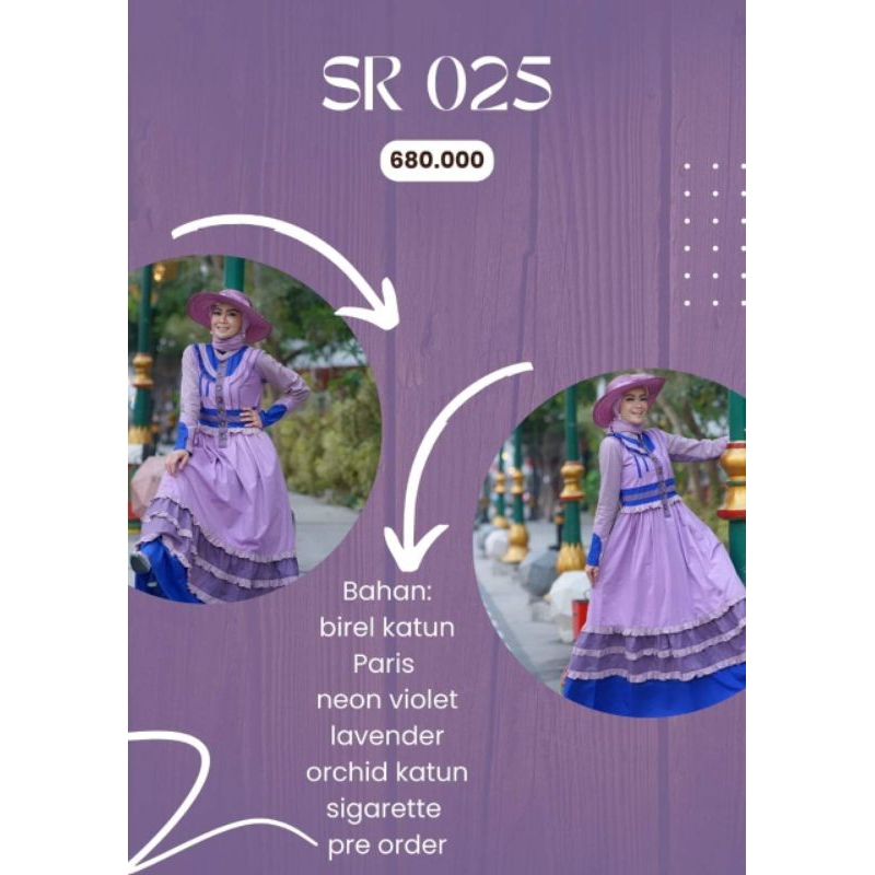 Gamis SR Cloth 025 / SR Cloth / Gamis Unik / Gamis Kekinian