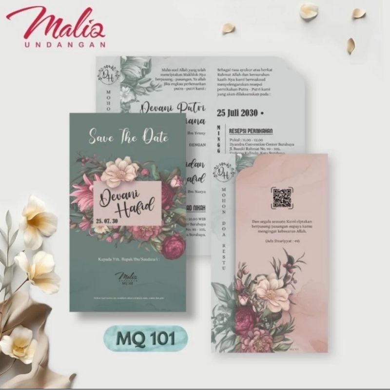 MALIQ 101 Blangko Undangan Nikah Pernikahan