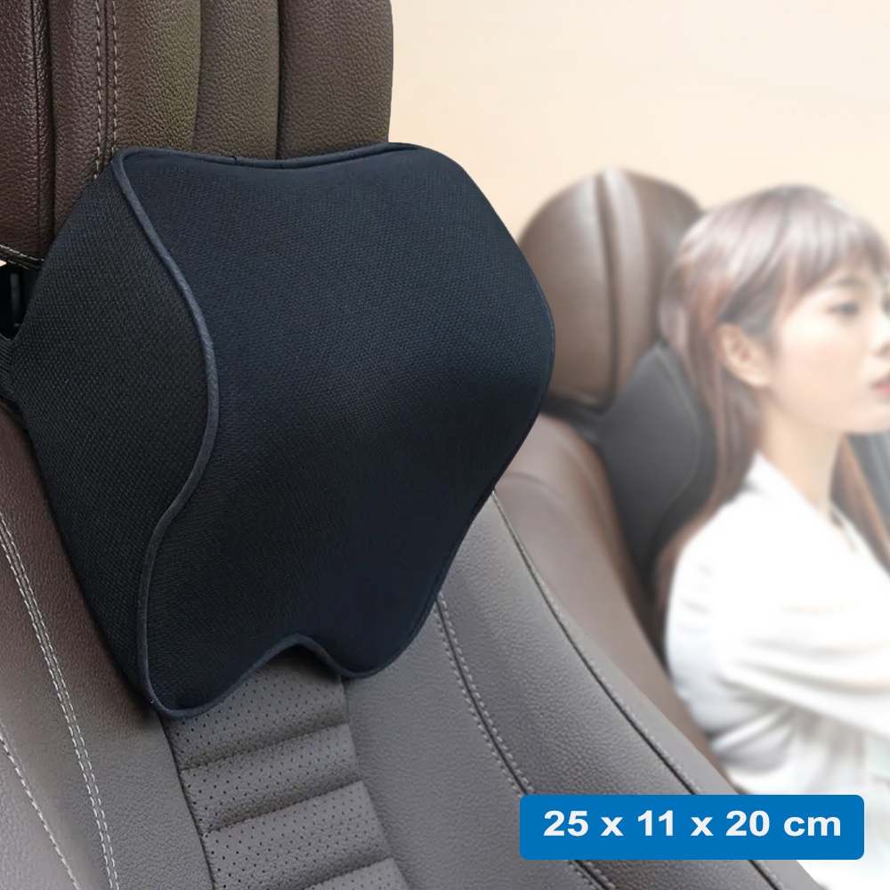 Bantal Leher Kursi Mobil Bantal Penyangga Leher Kursi Mobil Ergonomis Neck Pillow Memory Foam