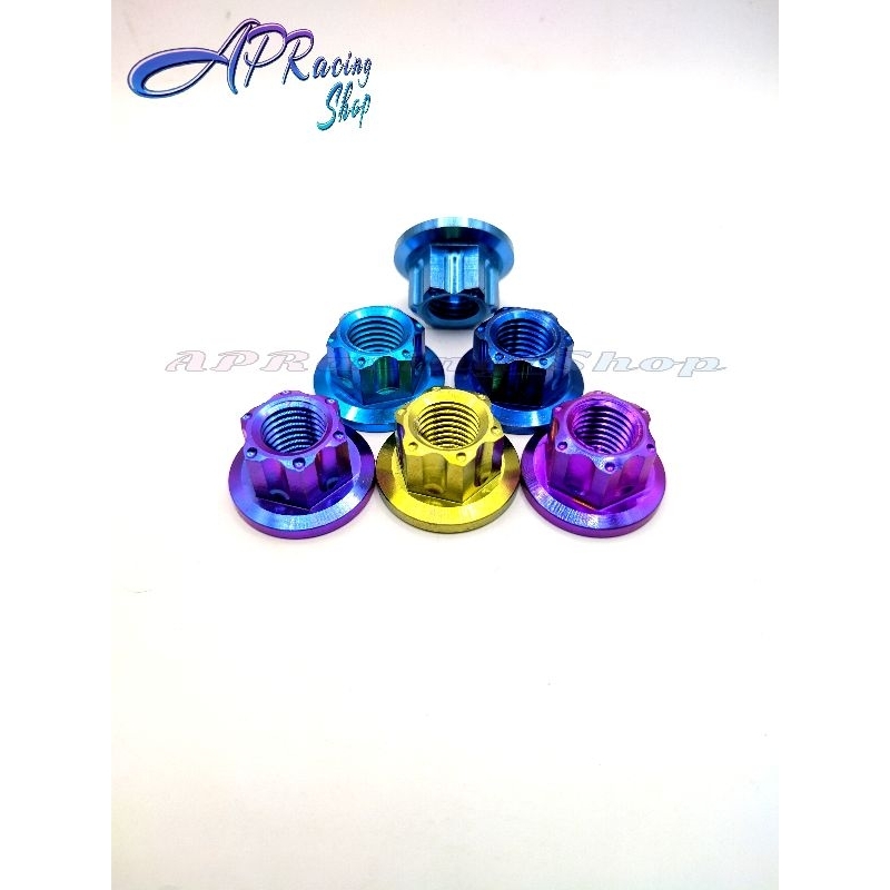 Mur Bolong Titanium Head Mesin Honda Mega Pro Tiger Yamaha Mio M8 Drat 12 Titanium Gr5 Original