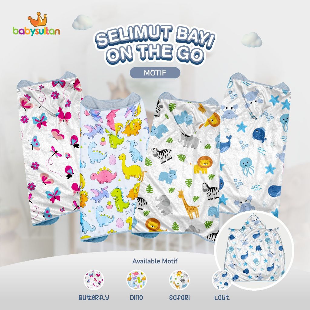 Selimut Bayi Blanket Clip On The Go Motif Custom Nama by Babysultan