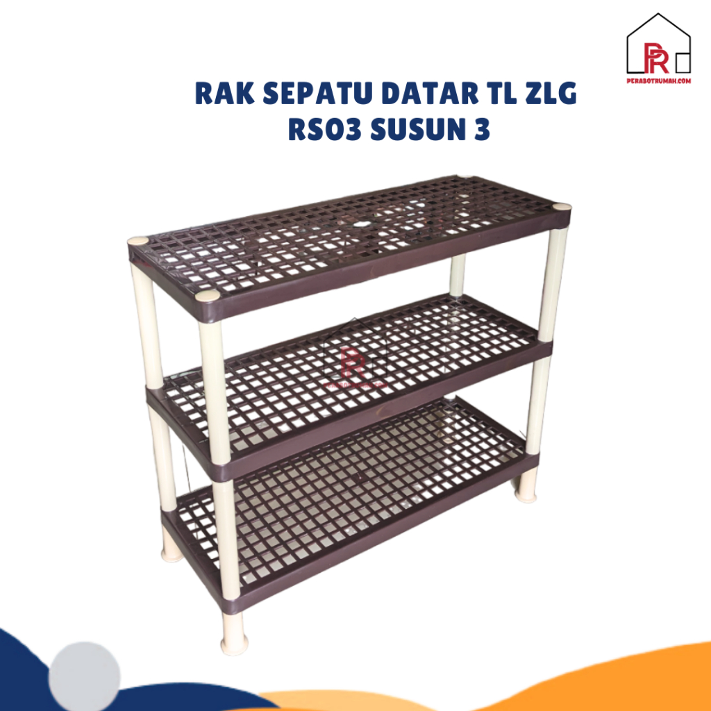 Rak Sepatu Plastik Susun 3 Warna / Tempat Sepatu Plastik Murah Tebal / Rak Sepatu Minimalis