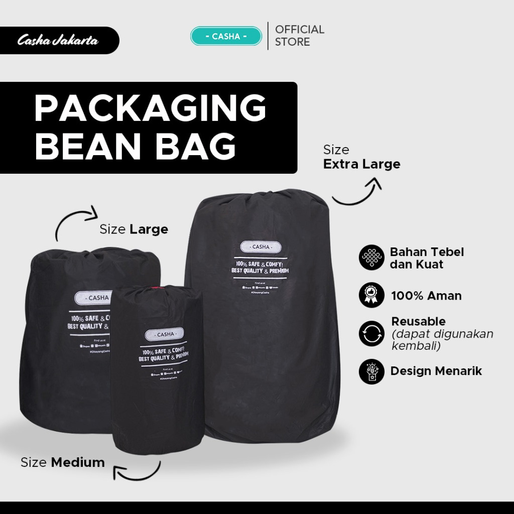 Casha Packaging Bean Bag | Casha  Packaging Bag | Extra Packaging Bean Bag