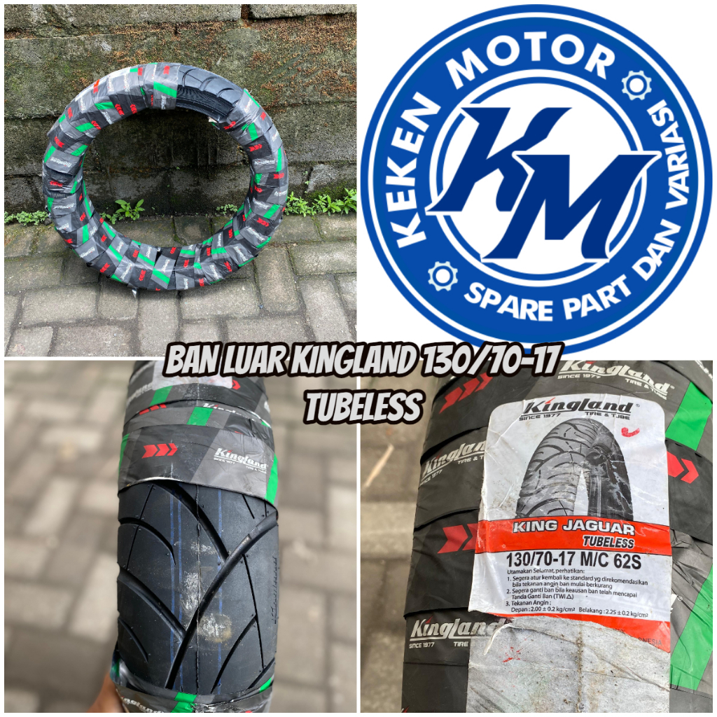 BAN LUAR KINGLAND 130/70-17 TUBELESS || BAN LUAR MOTOR SPORT KINGLAND 130/70-17 TUBELESS(MOTIF DIKIR