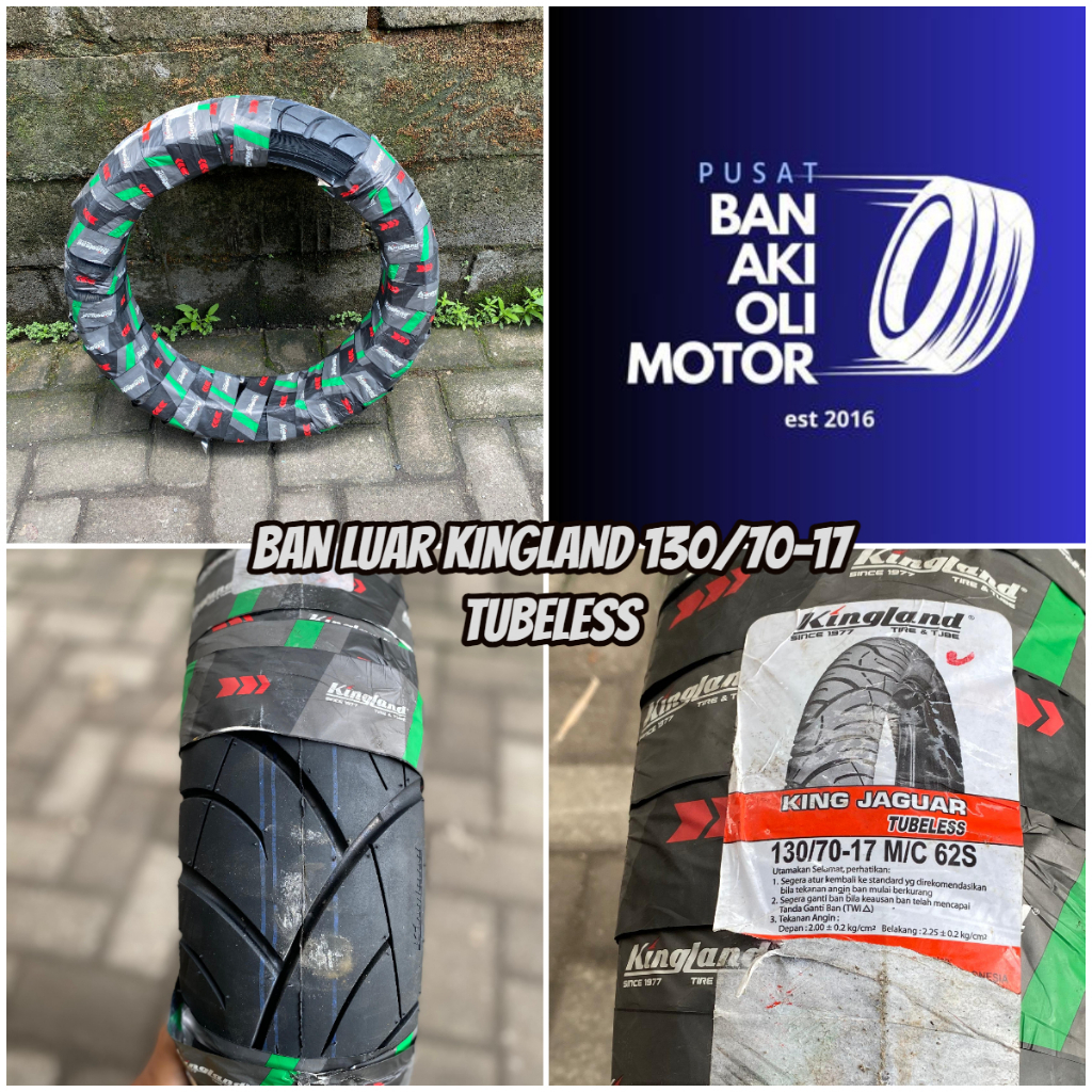 BAN LUAR KINGLAND 130/70-17 TUBELESS || BAN LUAR CB 150R VIXON R GSX 150 KINGLAND 130/70-17 TUBELESS