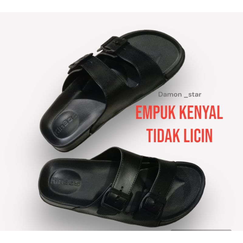 sandal kinbos pria tali 2/sandal karet jelly pria tali 2