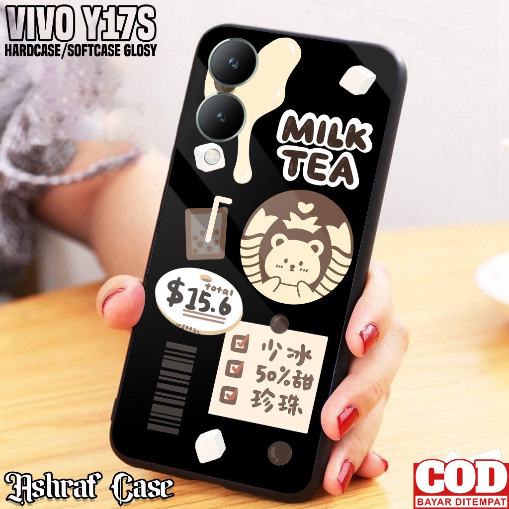 Case VIVO Y17S - Casing VIVO Y17S Terbaru ( Starbk ) Silikon Hp VIVO Y17S - Softcase Glass Kaca - Ke
