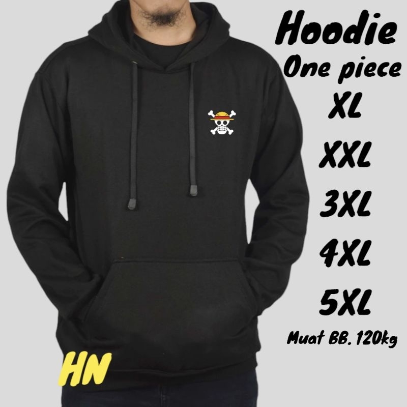 Hoodie sweater oversize Logo One piece ukuran XL XXL 3XL 4XL 5XL
