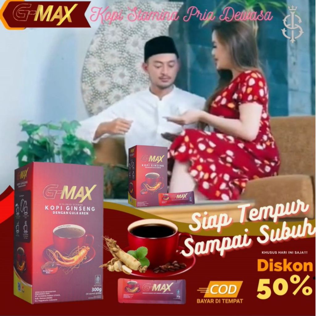 

Kopi Stamina Pria Kuat Tahan Lama GMAX 1 BOX ISI 10 Sachet Solusi Kebahagiaan Dalam Rumah Tangga