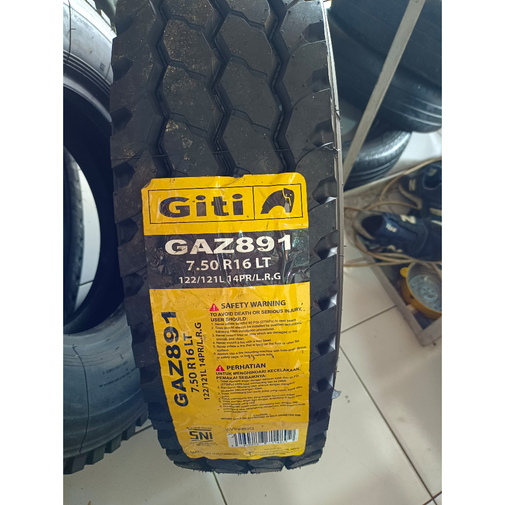 Ban Truk 750-16 GITI GAZ891 Fullset Kawat