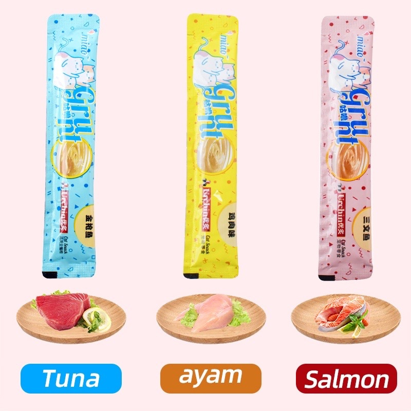 Snack Kucing Urchin - Cemilan Kucing 15 Gram - Snack kucing URCHIN / GRUNT URCHIN miao creamy treats