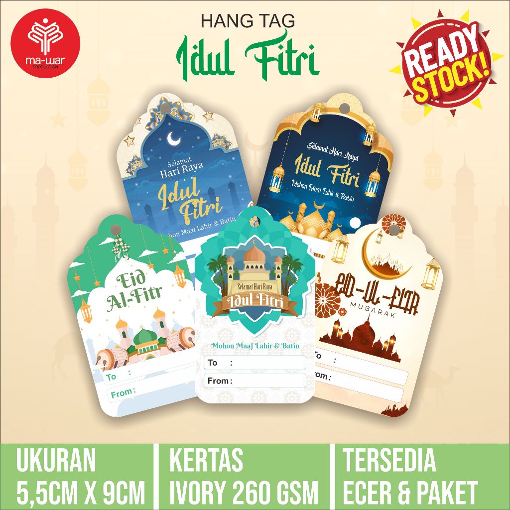 

Hang Tag Lebaran / Hang Tag Idul Fitri / Kartu Ucapan Lebaran / Label Lebaran