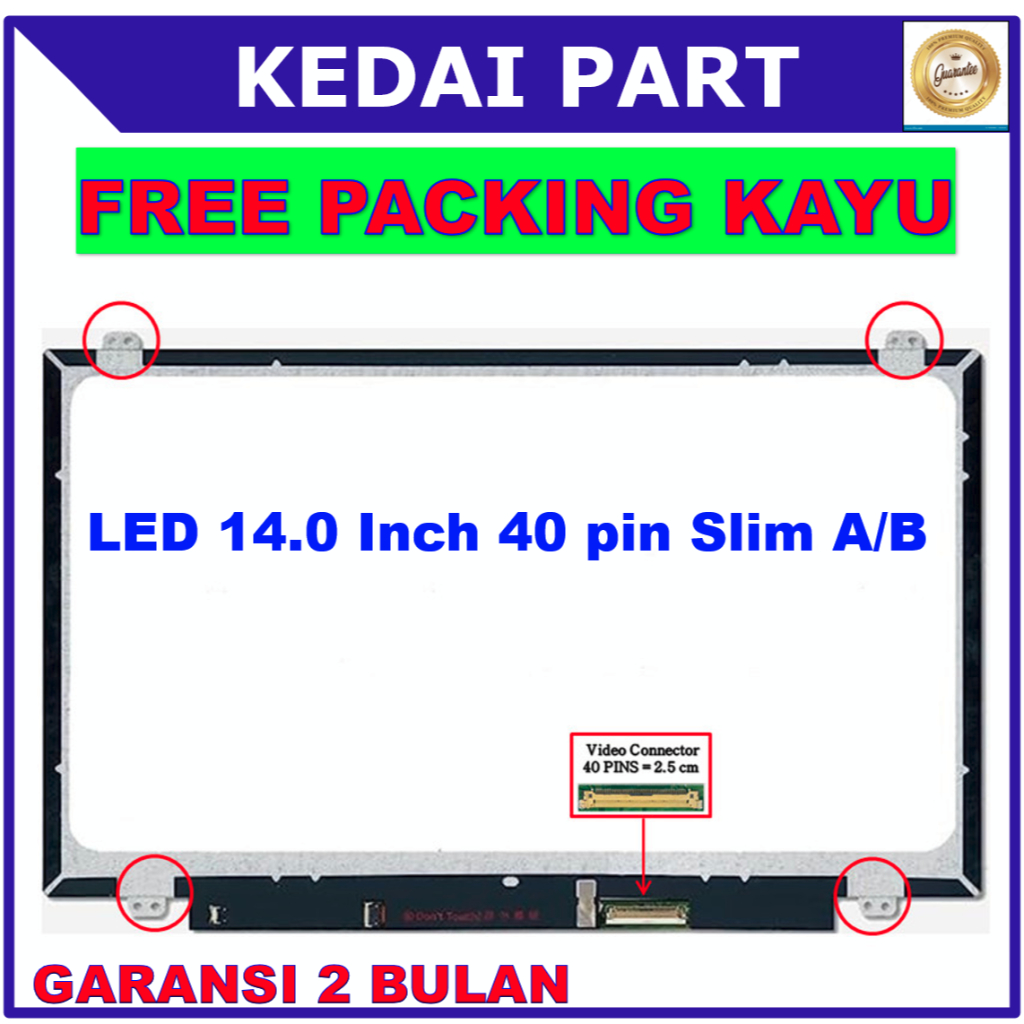 LCD LED Fujitsu 14 Inch Slim 40 pin