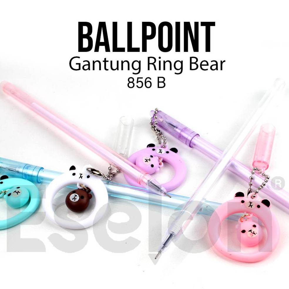 

ART F24H 12pcs Pulpen Gel RING BEAR 856B 1pack Pulpen Gel Fancy Bear