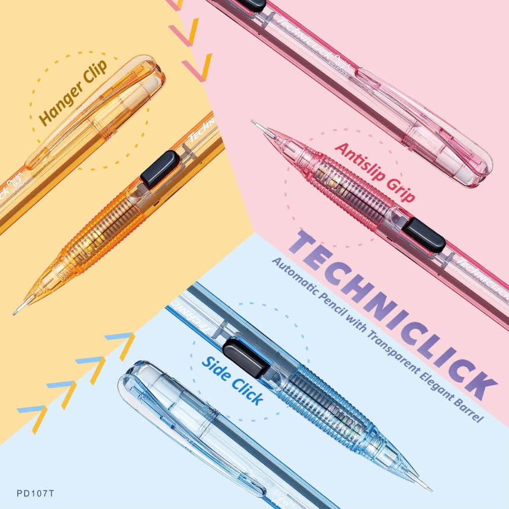 

ART V12F Pentel pensil mekanik New Technicklik PD17T 7 mm