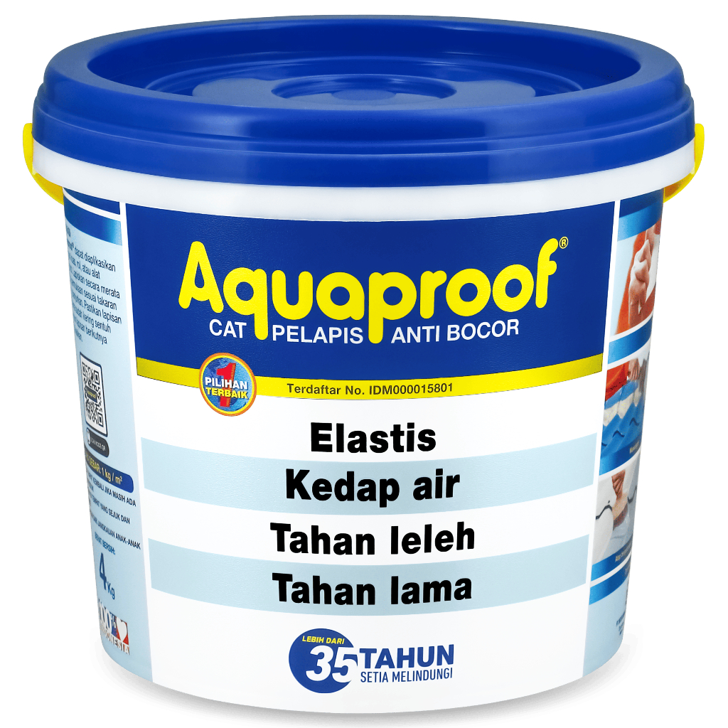 Aquaproof Cat Pelapis Anti Bocor Galon 4 Kg Waterproofing Hitam