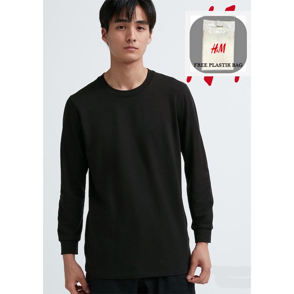 KAOS POLOS PANJANG PRIA HNM / KAOS PRIA WANITA REGULER FIT