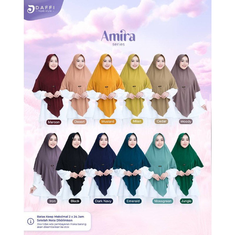 DAFFI AMIRA / HIJAB INSTAN / HIJAB DEWASA / HIJAB DAILY / AMIRA / DAFFI