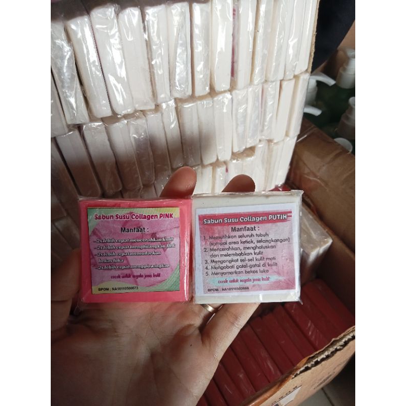 sabun susu collagen pemutih viral/sabun susu pink & putih/sabun susu collagen