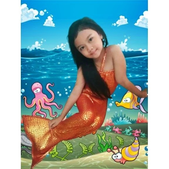 kostum mermaid nemo/baju kostum mermaid duyung/baju duyung /baju mermaid ariel /baju puteri duyung p