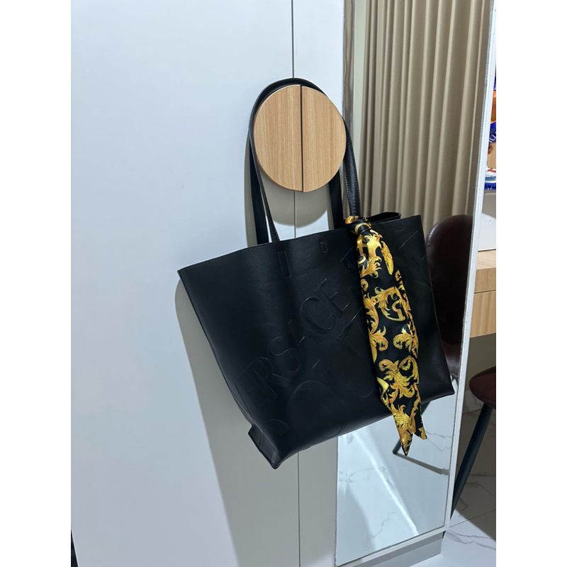 PRELOVED TAS VERSACE JEANS COUTURE TOTE BAG