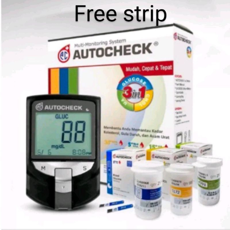 Autocheck 3 in 1 (Alat cek darah 3 in 1)