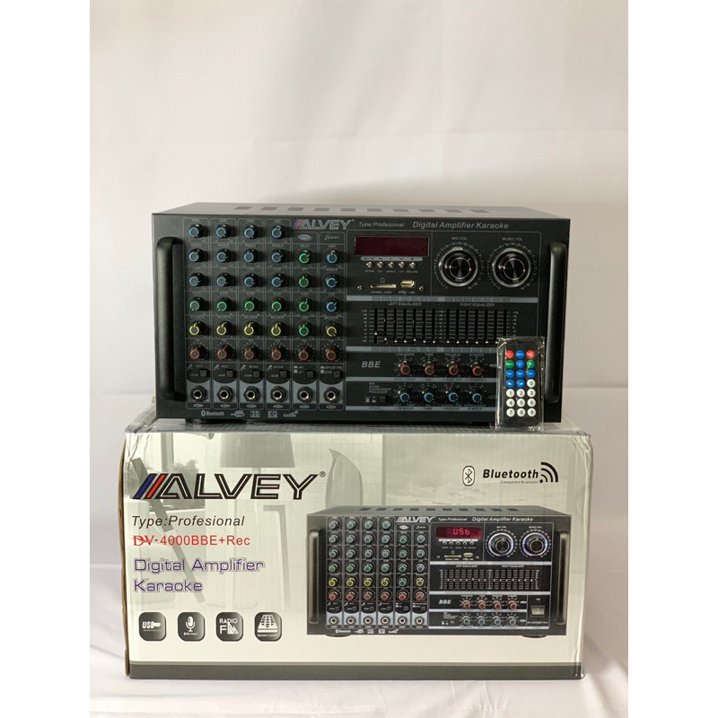 HF_ELECTRONIC AMPLIFIER ALVEY DV-4000BBE+REC DIGITAL AMPLIFIER KARAOKE BLUETOOTH LED SUBWOOFER