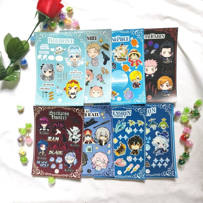 

GENSHIN HSR STICKER SHEET A6 KISS CUT