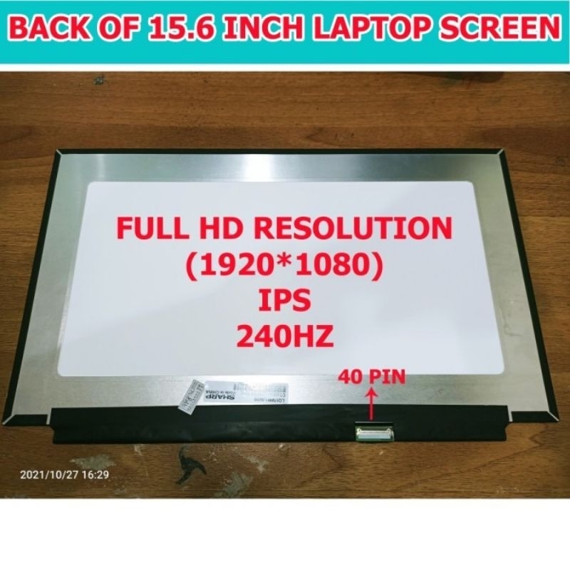 LAYAR LED LCD MSI DELTA 15 A5EFK 15.6 INCH FULL HD 240HZ