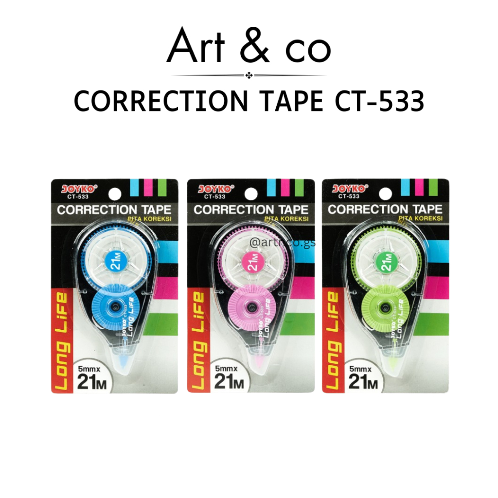 

Correction Tape Joyko CT-533 / Tipe X Pita Koreksi