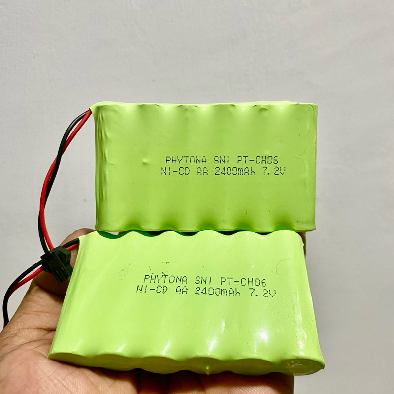 Baterai Cas Phytona NI-CD AA 2400mAh 7.2V , Mobil Drift Cadangan Baterai