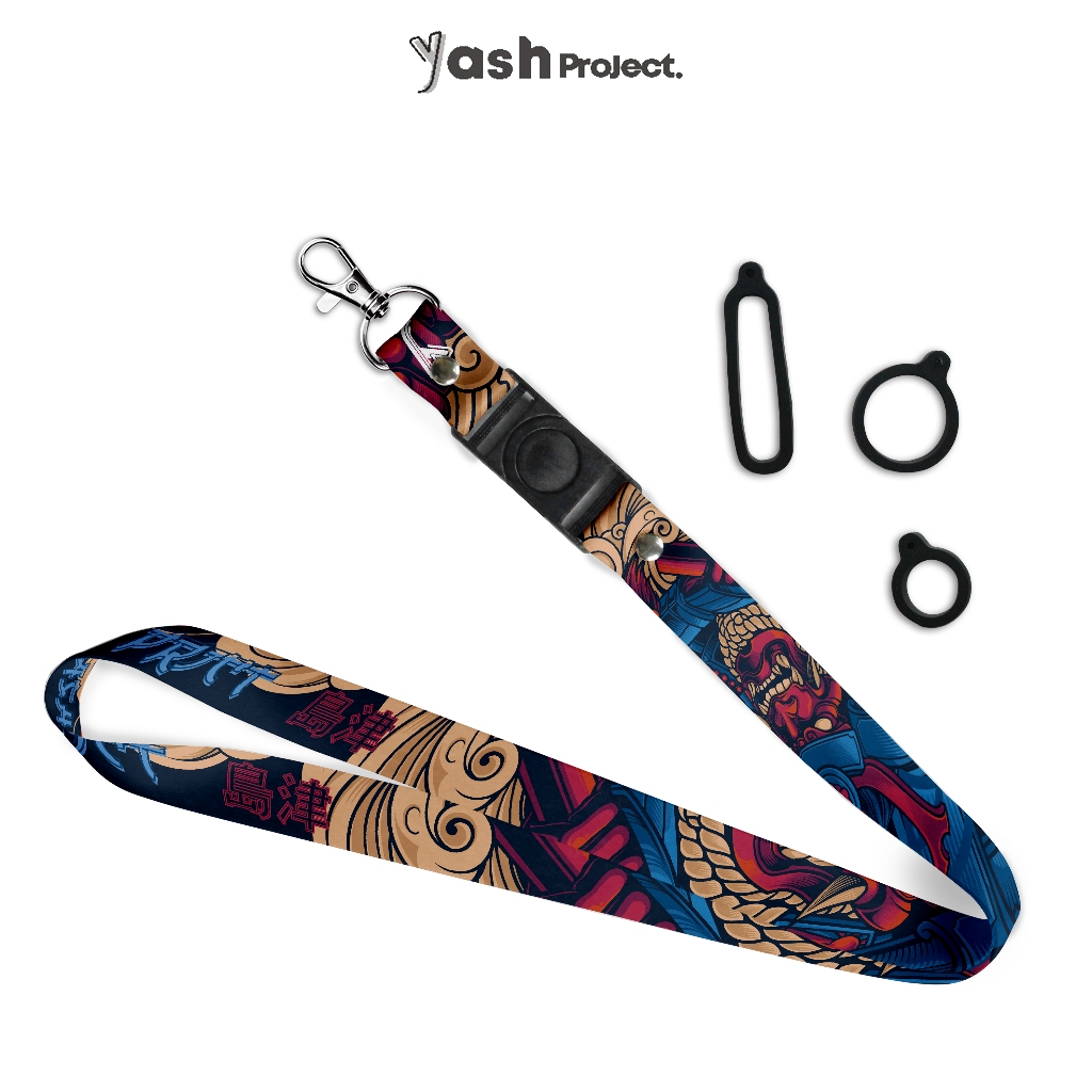 

Lanyard Idcard Dragon Blue Samurai | Japanese Series