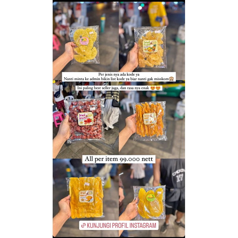 

AOI BUAH KERING/ DRIED FRUIT BEST SELLER BANGKOK