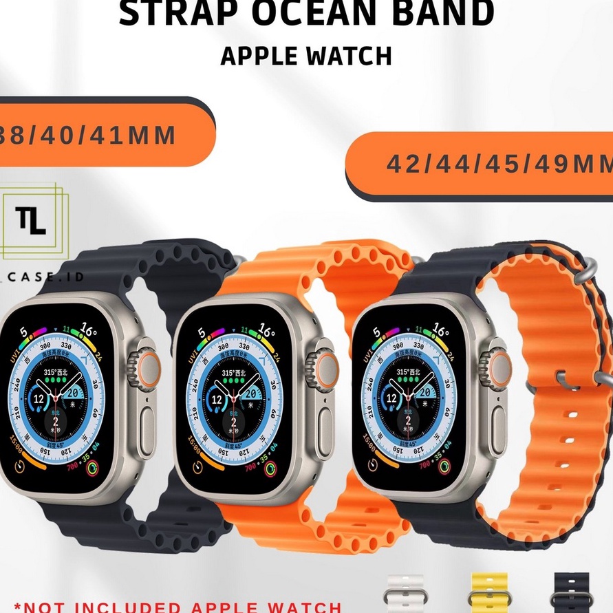 TERMURAH  Tanpa Jam  OCEAN STRAP WATCH  SERIES ULTRA 9 8 7 6 5 4 3 2 1 SE  SIZE 38 4 41 42 44 45 49 